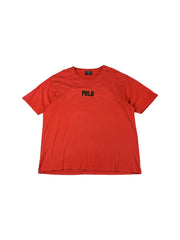 90s Polo Sport By Ralph Lauren Shirt Center Logo Made In USA Orange/Rot XL