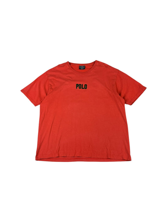 90s Polo Sport By Ralph Lauren Shirt Center Logo Made In USA Orange/Rot XL