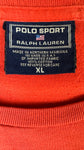 90s Polo Sport By Ralph Lauren Shirt Center Logo Made In USA Orange/Rot XL