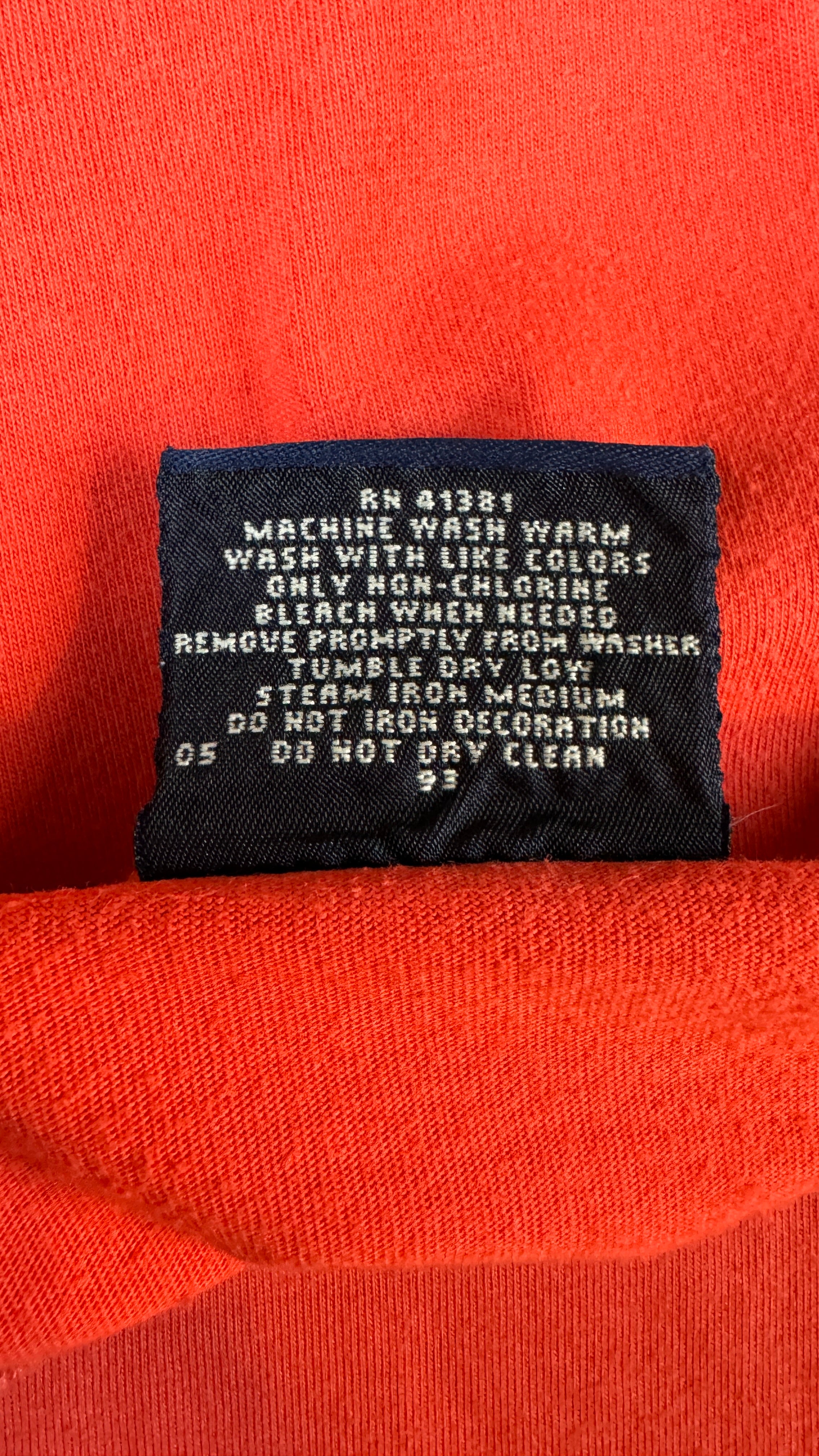 90s Polo Sport By Ralph Lauren Shirt Center Logo Made In USA Orange/Rot XL
