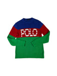 Ralph Lauren Color-Block-Pullover Damen Grün Rot Blau S