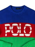 Ralph Lauren Color-Block-Pullover Damen Grün Rot Blau S