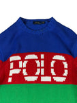 Ralph Lauren Color-Block-Pullover Damen Grün Rot Blau S