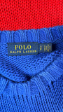 Ralph Lauren Color-Block-Pullover Damen Grün Rot Blau S