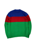 Ralph Lauren Color-Block-Pullover Damen Grün Rot Blau S