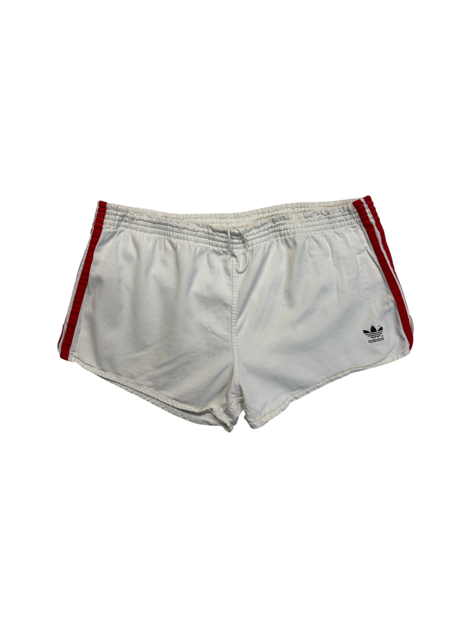 80s Adidas Shorts Baumwolle Sprinter Made In West Germany Weiß - RareRags