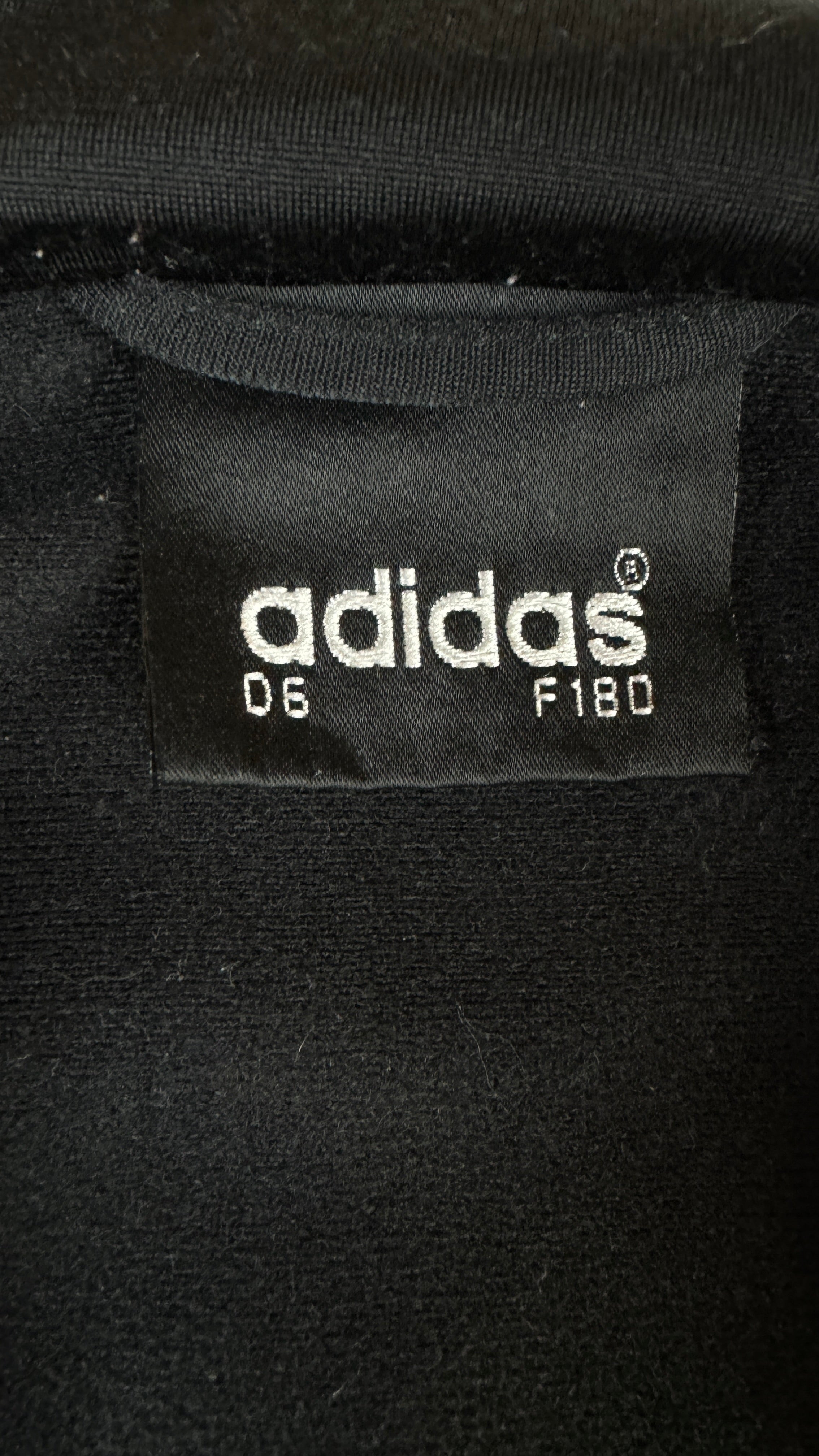 Vintage Adidas Sportjacke 90s Firebird Big Trefoil Schwarz Blau D6 M-L
