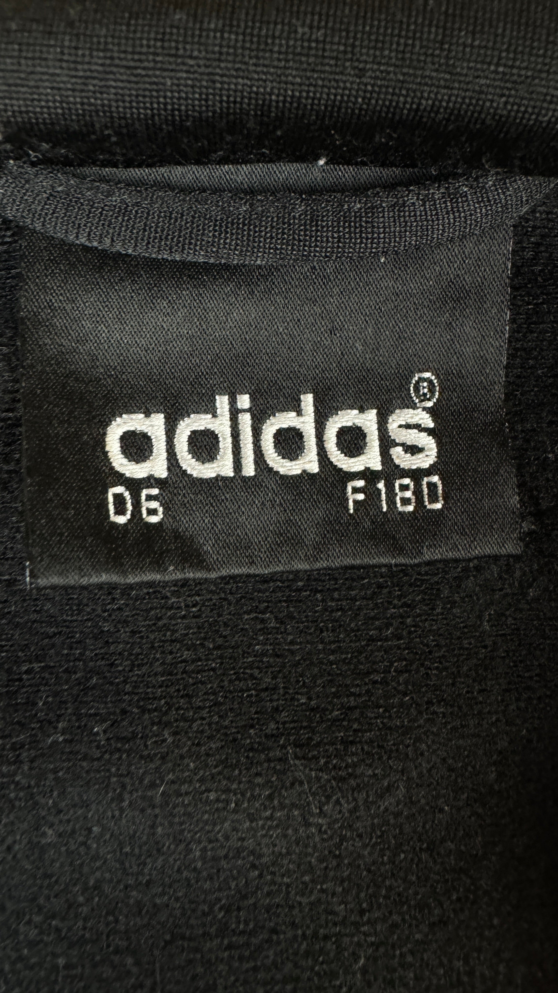 Vintage Adidas Sportjacke 90s Firebird Big Trefoil Schwarz Blau D6 M-L