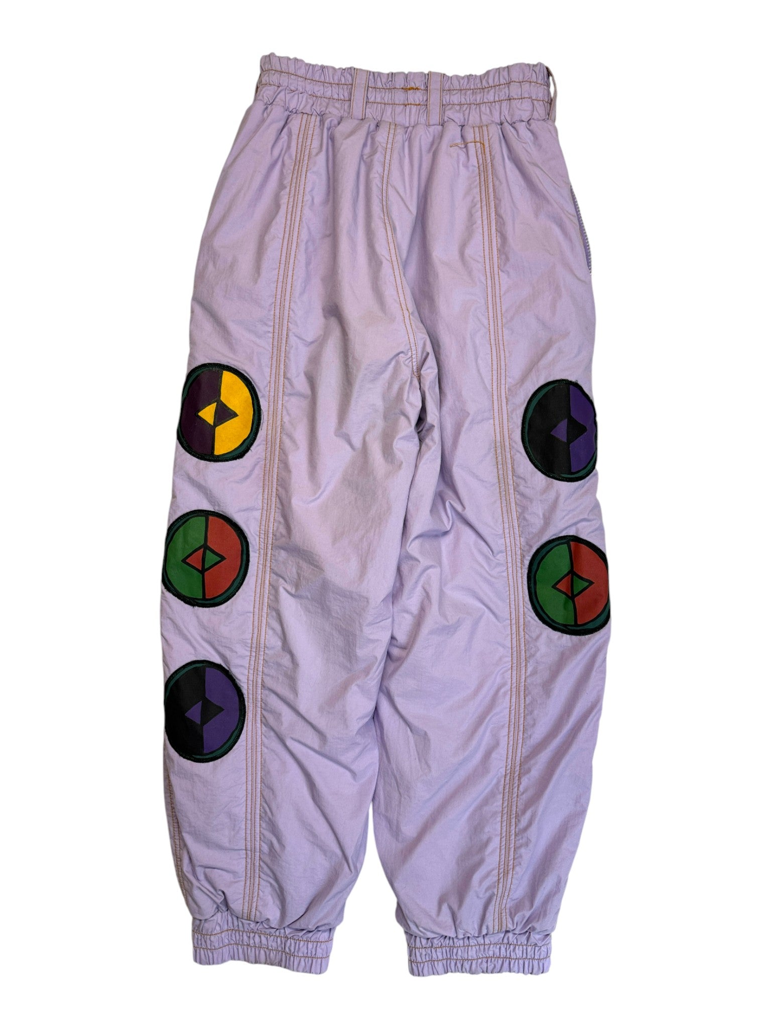 90s Fire And Ice 2in1 Wendebare Skihose Abstract Pattern Bunt S
