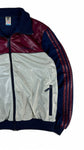 Rare! Vintage Adidas Sportjacke 80s Shiny/Glänzend Made In Finnland Weiß/Grau Rot 50 M