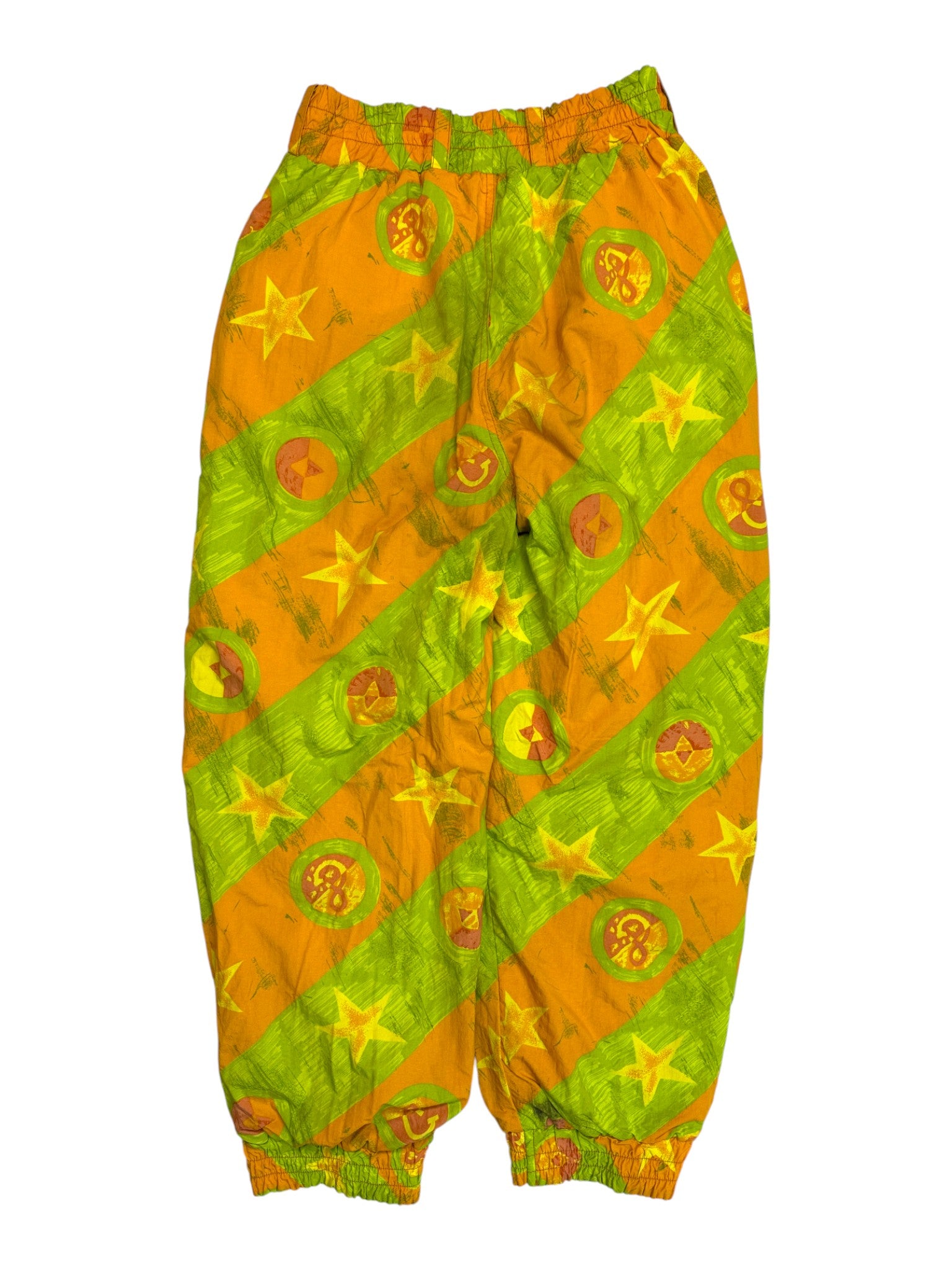 90s Fire And Ice 2in1 Wendebare Skihose Abstract Pattern Bunt S