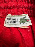 90s Lacoste Jogginghose Pikee Basic Made In France Rot S-M