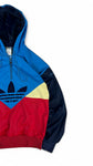 Vintage Adidas Sportjacke/Hoodie 80s 1/4/Quarter Zip "Colorado" Colorblocked S-M