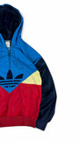 Vintage Adidas Sportjacke/Hoodie 80s 1/4/Quarter Zip "Colorado" Colorblocked S-M