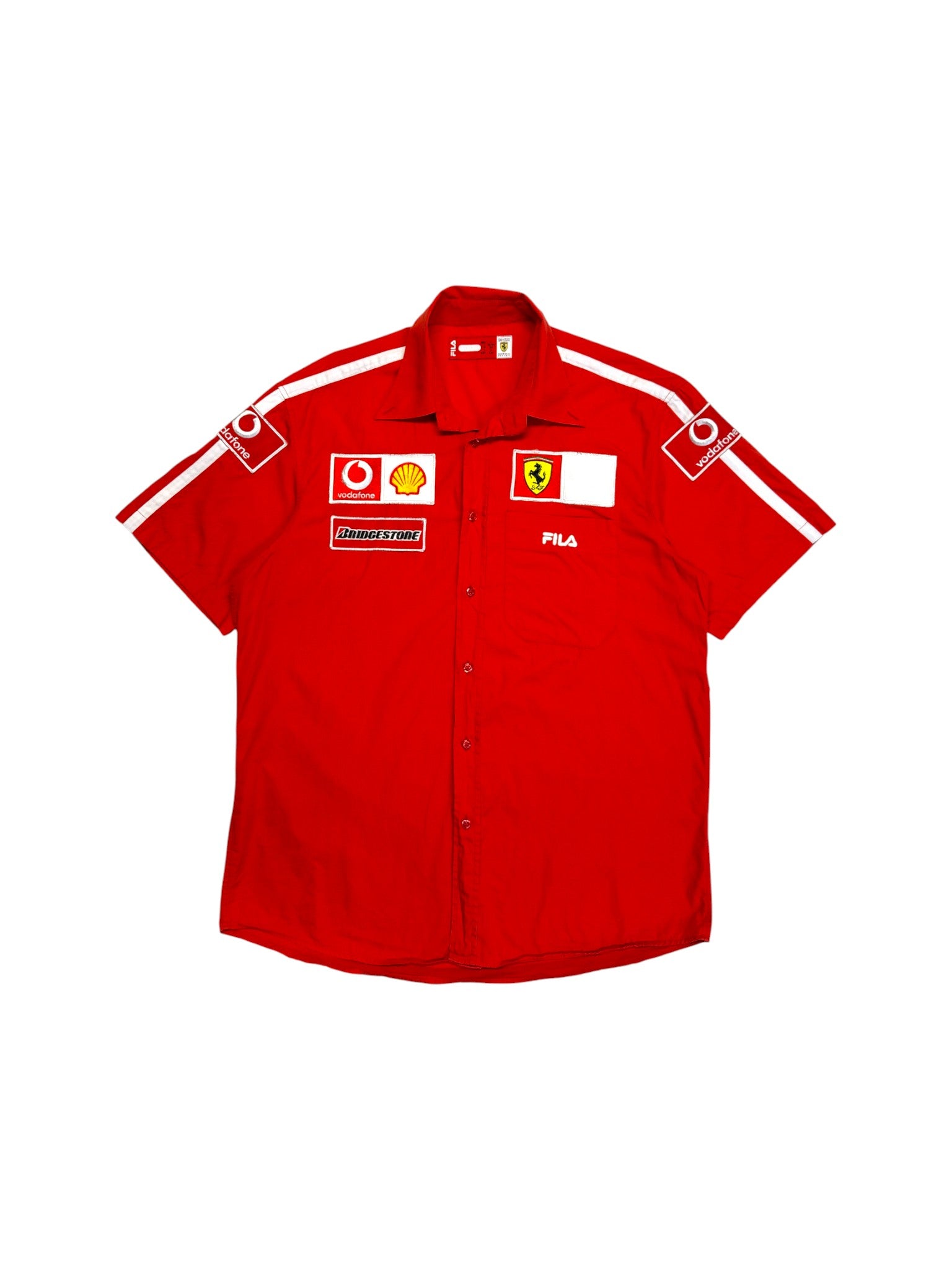 2003 Fila Kurzarmhemd Ferrari Racing Rot L
