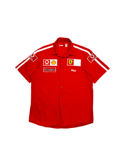 2003 Fila Kurzarmhemd Ferrari Racing Rot L