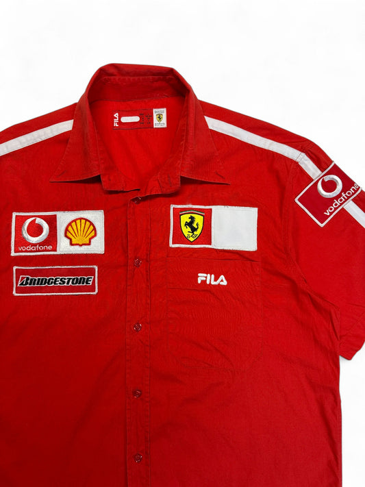 2003 Fila Kurzarmhemd Ferrari Racing Rot L