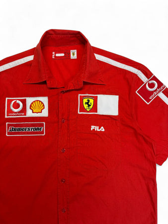 2003 Fila Kurzarmhemd Ferrari Racing Rot L