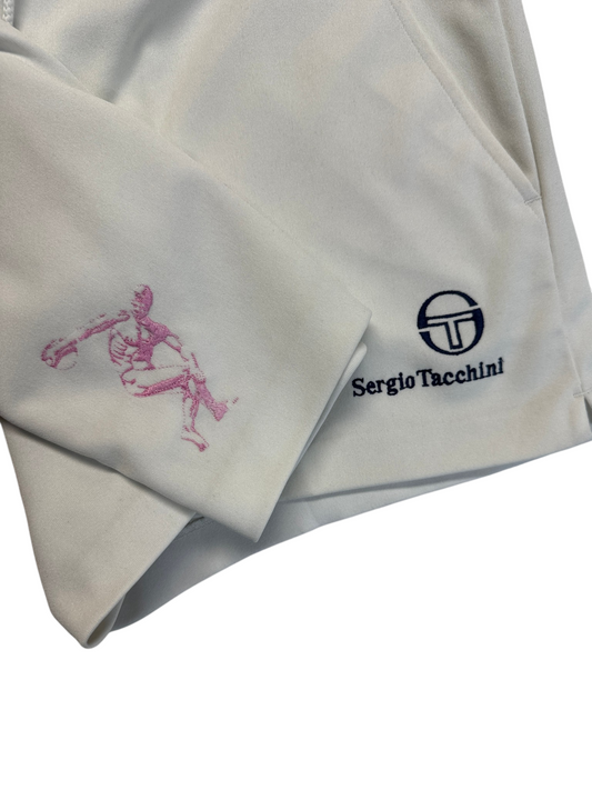 90s Sergio Tacchini Tennis Shorts Diskuswerfer Weiß - RareRags