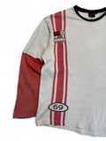 2006 Michael Schuhmacher Longsleeve "Race to win" Trashed Weiß Rot XL