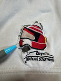 2006 Michael Schuhmacher Longsleeve "Race to win" Trashed Weiß Rot XL