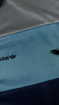 Vintage Adidas Sportjacke 80s Basic Blau Grau M-L