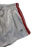 80s Adidas Shorts Nylon Glanz Sprinter Grau/Silber