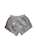 80s Adidas Shorts Nylon Glanz Sprinter Grau/Silber