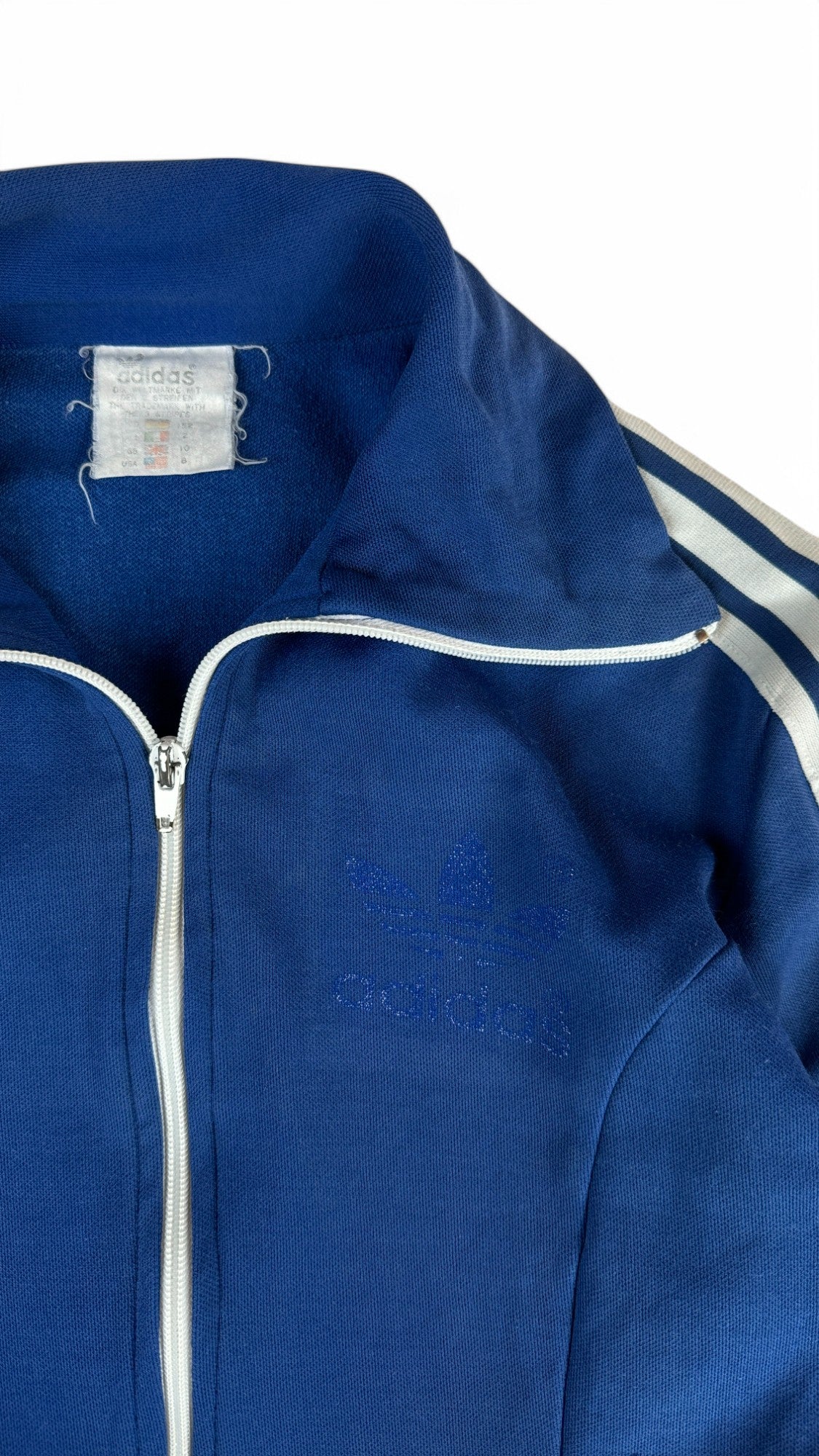 Vintage Adidas Sportjacke Early 80s "TSV Bordenau" Blau 152 XXS