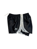 90s Puma Shorts Nylon Glanz Sprinter Schwarz