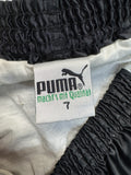 90s Puma Shorts Nylon Glanz Sprinter Schwarz