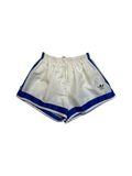 80s Adidas Shorts Nylon Glanz Sprinter Deadstock Weiß Blau