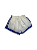 80s Adidas Shorts Nylon Glanz Sprinter Deadstock Weiß Blau