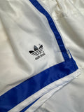 80s Adidas Shorts Nylon Glanz Sprinter Deadstock Weiß Blau