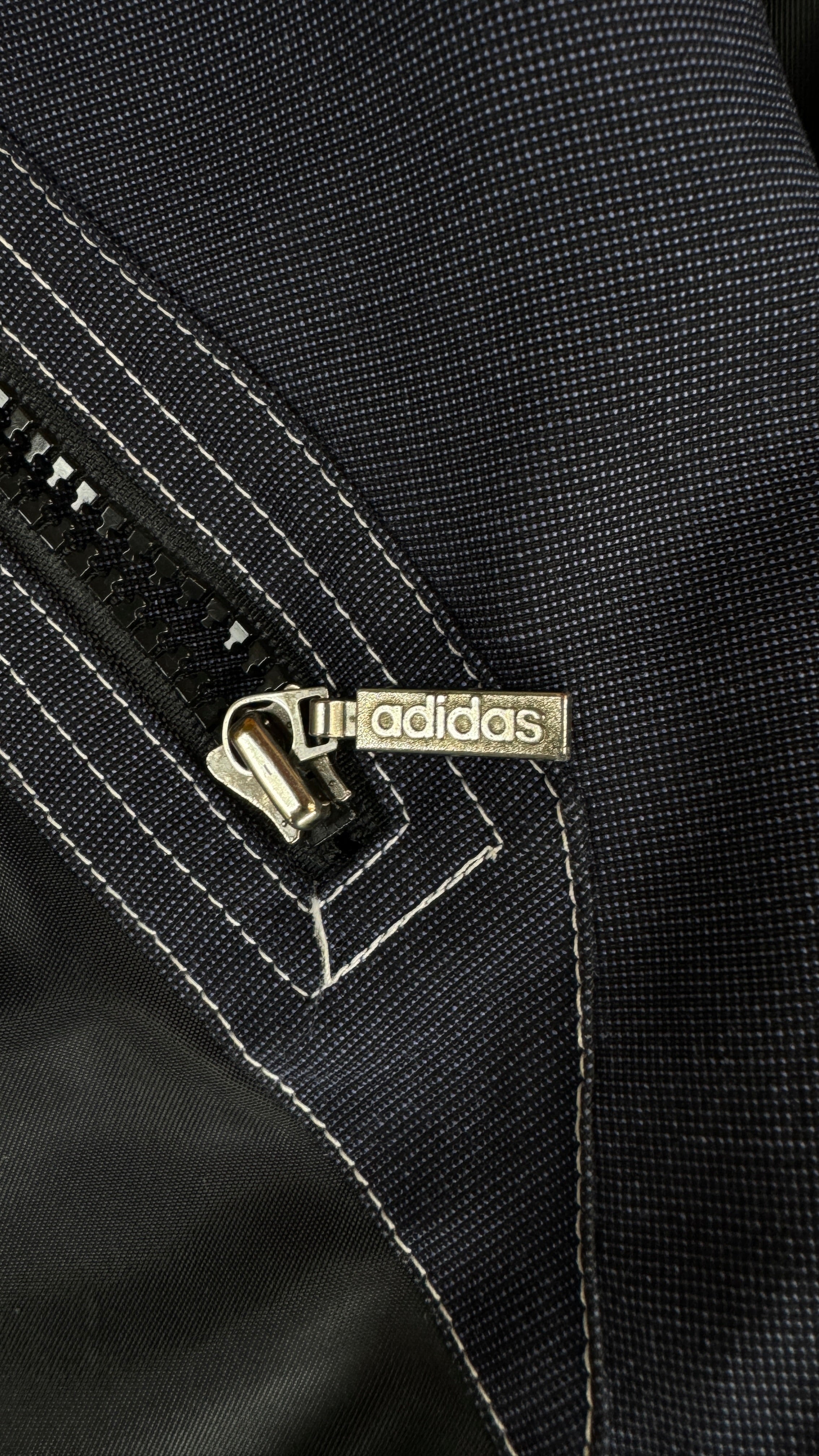 Vintage Adidas Jacke 90s By Descente Glänzend/Shiny Schwarz Blau M
