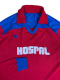 Vintage Trikot Langarm 80s Hospal #15 Rot Blau M