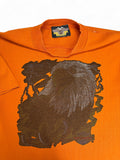 90s Harley Davidson Shirt Eagle Single Stitch Trashed Orange L-XL