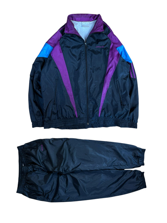 Vintage Adidas Tracksuit 90s Schwarz Lila (D8) L-XL