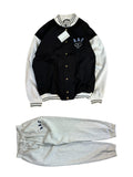 Vintage Adidas Varsity Tracksuit 90s Deadstock Athletic Club "AAC" Neu Mit Etikett Schwarz Grau (5) M