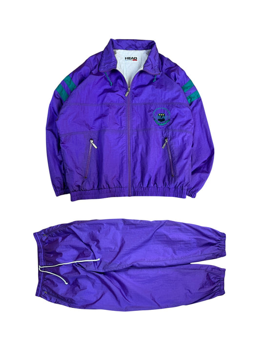 Vintage Head Tracksuit 90s YKK Vislon Zip Made In Portugal Lila (54) L-XL