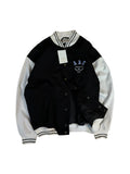 Vintage Adidas Varsity Tracksuit 90s Deadstock Athletic Club "AAC" Neu Mit Etikett Schwarz Grau (5) M
