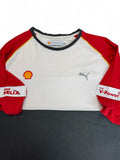 00s Puma Racing Shirt Ferrari Shell V-Power Rot Weiß XL