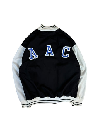 Vintage Adidas Varsity Tracksuit 90s Deadstock Athletic Club "AAC" Neu Mit Etikett Schwarz Grau (5) M
