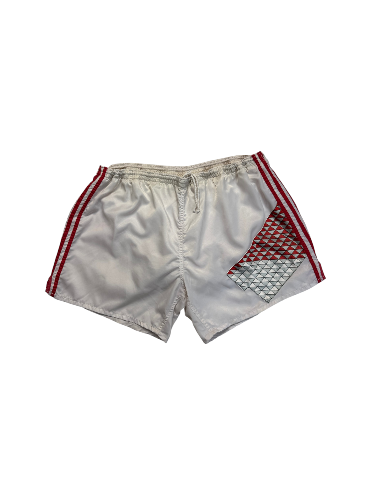 1990 Adidas Shorts Czech Republic World Cup Template Weiß Rot - RareRags