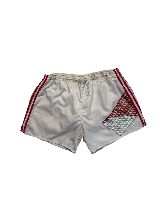 1990 Adidas Shorts Czech Republic World Cup Template Weiß Rot - RareRags