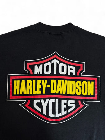90s Harley Davidson Sweater "Free Spirit" Made In USA Schwarz M