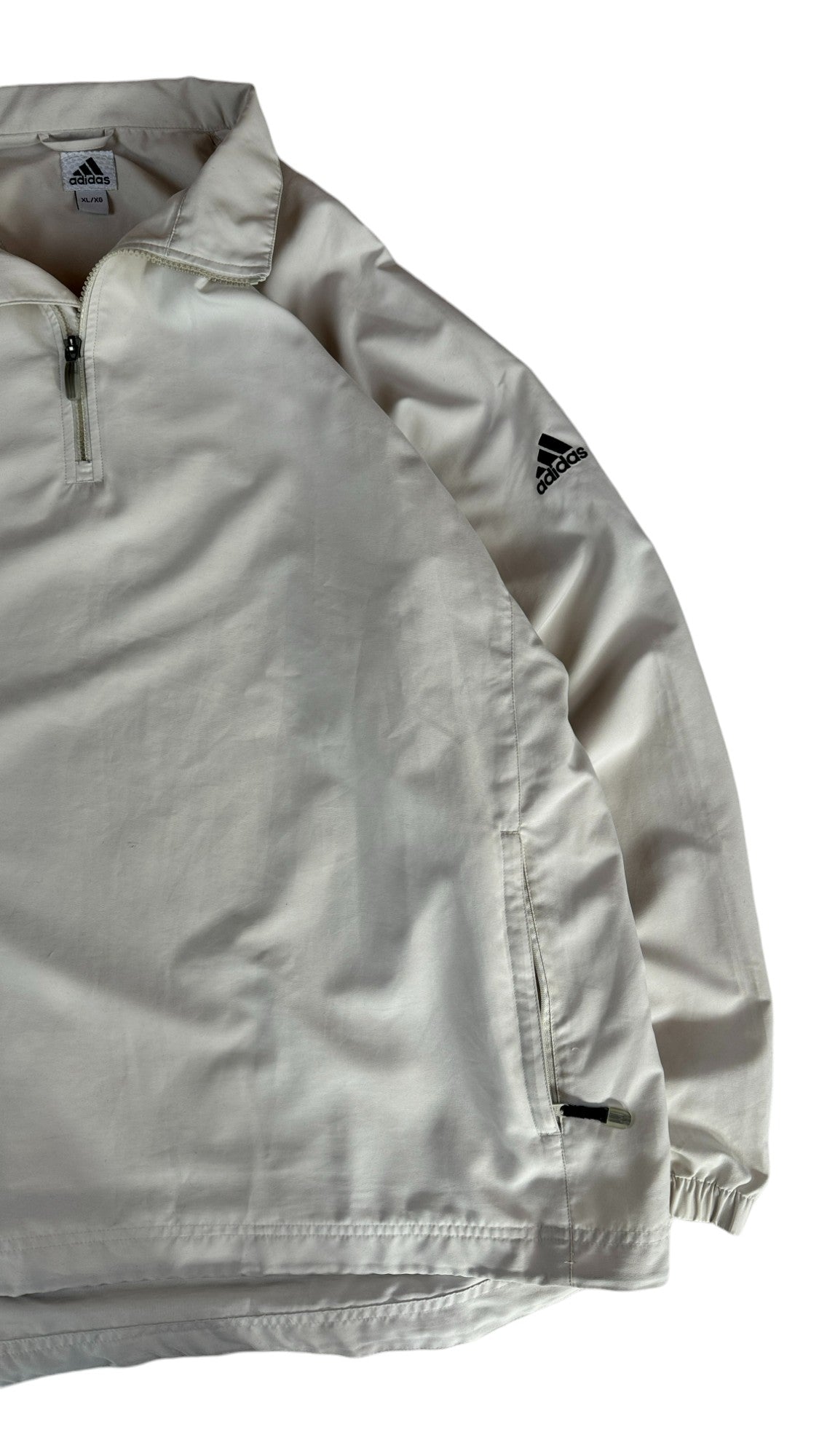 Adidas Sportjacke/Windbreaker 2003 Climashell Quarterzip Creme/Weiß XL