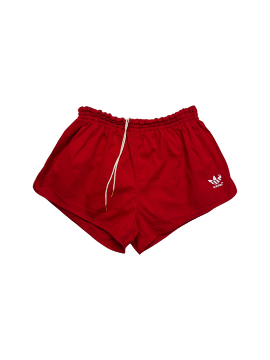 80s Adidas Shorts Sprinter Baumwolle Made In West Germany Rot - RareRags