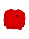 90s Sweater "Hubraum statt Spoiler - Ketten Inst" Rot L