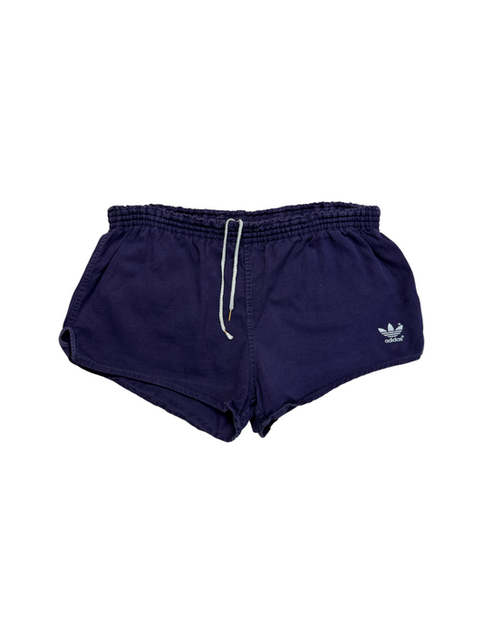80s Adidas Shorts Sprinter Baumwolle Made In West Germany Dunkelblau - RareRags